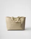 Prada Re-edition 1978 Medium Re-nylon And Saffiano Leather Tote Bag In Desert Beige