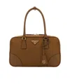 Prada Re-edition 1978 Medium Re-nylon Double Handle Bag In Brown