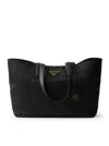 Prada Re-edition 1978 Medium Shopping Bag In Re-nylon And Saffiano In Black