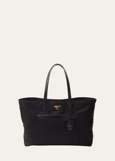 Prada Large Re-edition 1978 Tote Bag In Black