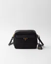 Prada Re-edition 1978 Re-nylon And Saffiano Leather Mini Shoulder Bag In Black