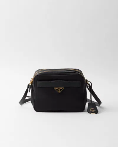 Prada Re-edition 1978 Re-nylon And Saffiano Leather Mini Shoulder Bag In Black