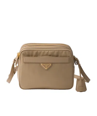 Prada Re-edition 1978 Re-nylon And Saffiano Leather Mini Shoulder Bag In Brown