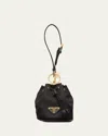 Prada Re-edition 1978 Re-nylon Keychain Pouch In F0355 Bleu 1
