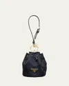 Prada Re-edition 1978 Re-nylon Keychain Pouch In F0355 Bleu 1
