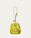 Prada Re-edition 1978 Re-nylon Keychain Pouch In F0ebr Felce 1