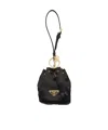 Prada Re-edition 1978 Re-nylon Keychain Pouch In Black