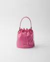 Prada Womens Pink Re-edition 1978 Re-nylon Mini Recycled-polyamide Bucket Bag In Begonia Pink