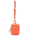Prada Orange Re-edition 1978 Keychain In Orange
