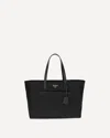 Prada Re-edition 1978 Large Re-nylon And Saffiano Leather Tote Bag In Black