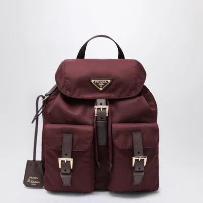 PRADA PRADA RE-EDITION 1978 SMALL BURGUNDY RE-NYLON BACKPACK