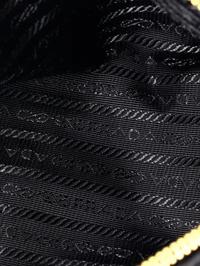 Pre-owned Prada Re-edition 1995 Chain Quilted Re-nylon Small Tote Bag In Black