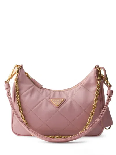Prada Re-edition Quilted Re-nylon Mini-bag In Pink