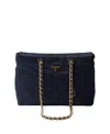 Prada Re-edition 1995 Chaine Large Re-nylon Bag In Blue
