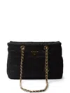 Prada Re-edition 1995 Chaîne Medium Re-nylon Tote Bag In Black