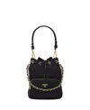 Prada Re-edition 1995 Chaine Re-nylon Shoulder Bag In Black