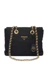 Prada Re-edition 1995 Chaine Small Re-nylon Tote Bag In Black