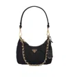 Prada Re-edition 1995 Chaîne Re-nylon Mini-bag In Black