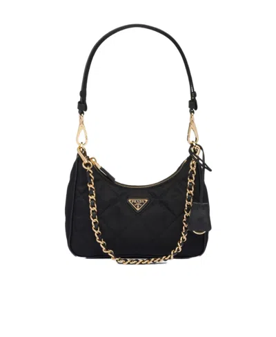 PRADA PRADA RE-EDITION QUILTED ZIPPED SHOULDER BAG