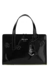 Prada Black Leather Re-edition 1995 Handbag In Black