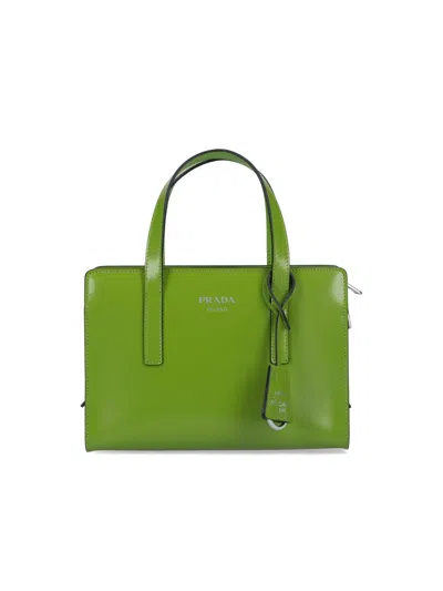 Prada Re-edition 1995 Series Leather Handbag In Green