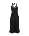 Prada Re-edition 1995 Organza Halterneck Dress In Black