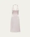 Prada Re-edition 1995 Halterneck Midi Dress In Opale