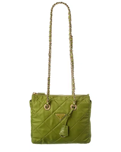Prada Re-edition 1995 Tessuto Shoulder Bag In Green