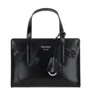 Prada Leather Re-edition 1995 Shoulder Bag In Black