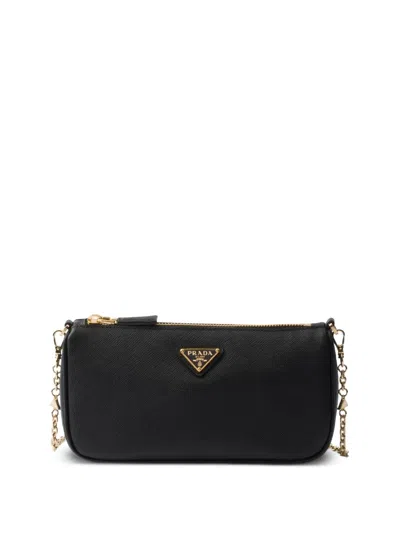 Prada Re-edition 2000 Chain Shoulder Bag In Black