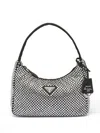 Prada Re-edition 2000 Crystal-embellished Mini Bag In Metallic