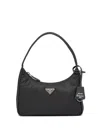 Prada Re-edition 2005 Re-nylon And Saffiano Mini Bag In Schwarz
