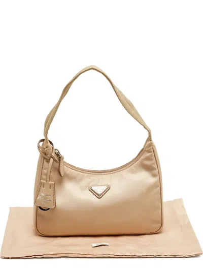 Pre-owned Prada Re-edition 2000 Shoulder Bag In Neutral