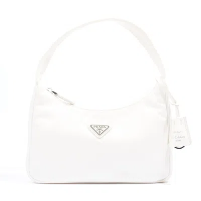 Prada Re-edition 2000re Nylon Shoulder Bag In White