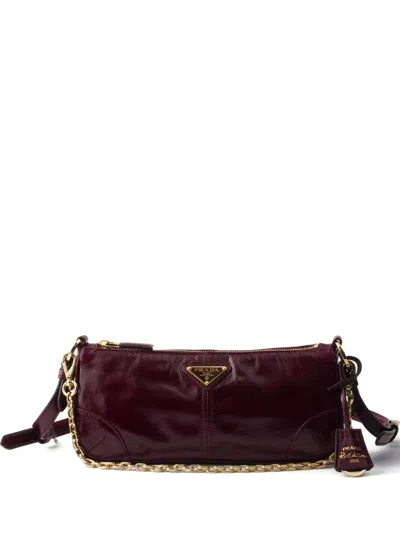 Prada Re-edition 2002 Logo-detail Shoulder Bag In Red
