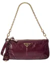Prada Re-edition 2002 Medium Leather Shoulder Bag In Red