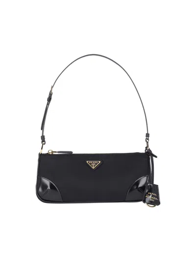 Prada 're-edition 2002' Shoulder Bag In Black  