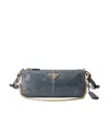 Prada Re-edition 2002 Medium Leather Shoulder Bag In Gray