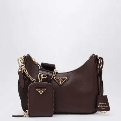 Prada Re-edition 2005 Burgundy Leather Bag Women
