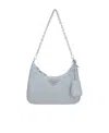 Prada Re-edition 2005 Chain Shoulder Bag In Blue