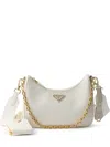 Prada Re-edition 2005 Saffiano Leather Shoulder Bag In F02en Bianco 0 1