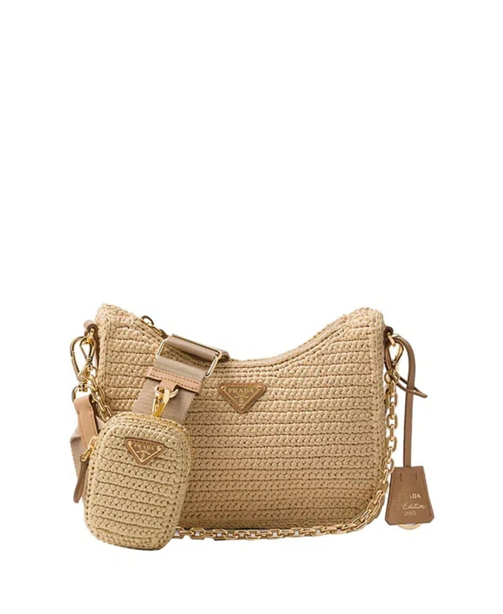 Prada Re-Edition 2005 crochet bag クロシェ ショルダーバッグ Natural Prada Re-edition 2005 Crochet Bag | PRADA