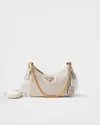 Prada Re-edition 2005 Saffiano Leather Shoulder Bag In White