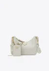 Prada Reedition 2005 Bag In Talccolored Leather In White