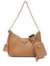Prada Re-edition 2005 Leather Shoulder Bag In Braun
