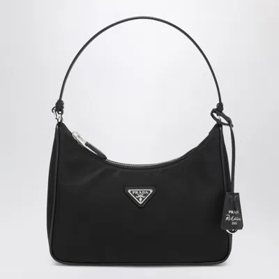 Prada Re-edition 2005 Mini Bag In Black Re-nylon And Saffiano Leather