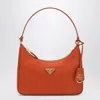 Prada Re-edition 2005 Mini Bag In Papaya-colored Re-nylon And Saffiano Leather In Orange
