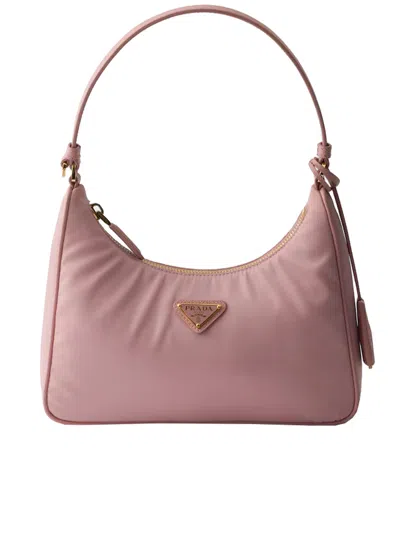 Prada Re-edition 2005 Mini Bag In Re-nylon And Saffiano In Black