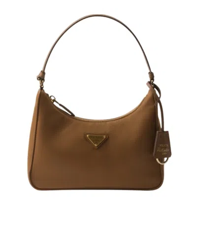 Prada Re-edition 2005 Mini Handbag In Brown
