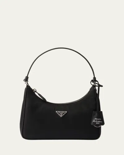 Prada Re-edition 2005 Mini Nylon Shoulder Bag In F0632 Nero 1